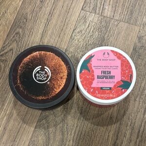 The Body Shop Fresh Raspberry Whipped Body Butter and Coconut Body Butter Duo